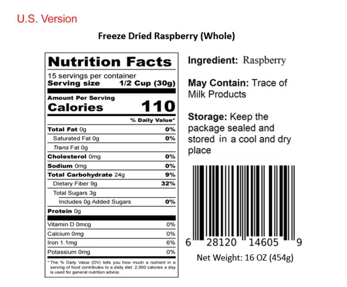 Freeze Dried Raspberries