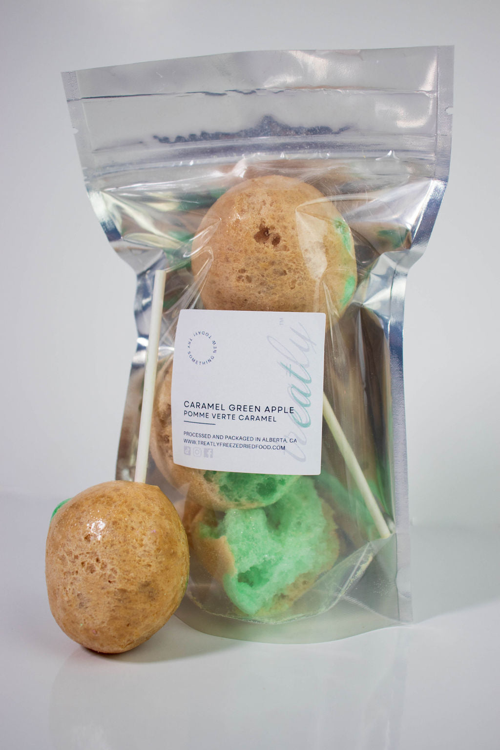 Freeze Dried caramel lollipops